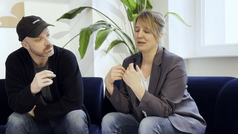 Co-leadership in action: Judith & Brendan at BRS, 2025 strategy session. Battle Royal Studios